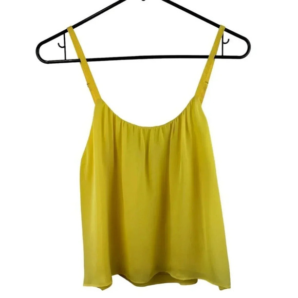 Alice + Olivia Silk Cami Tank Top in yellow Size Small - Picture 1 of 14
